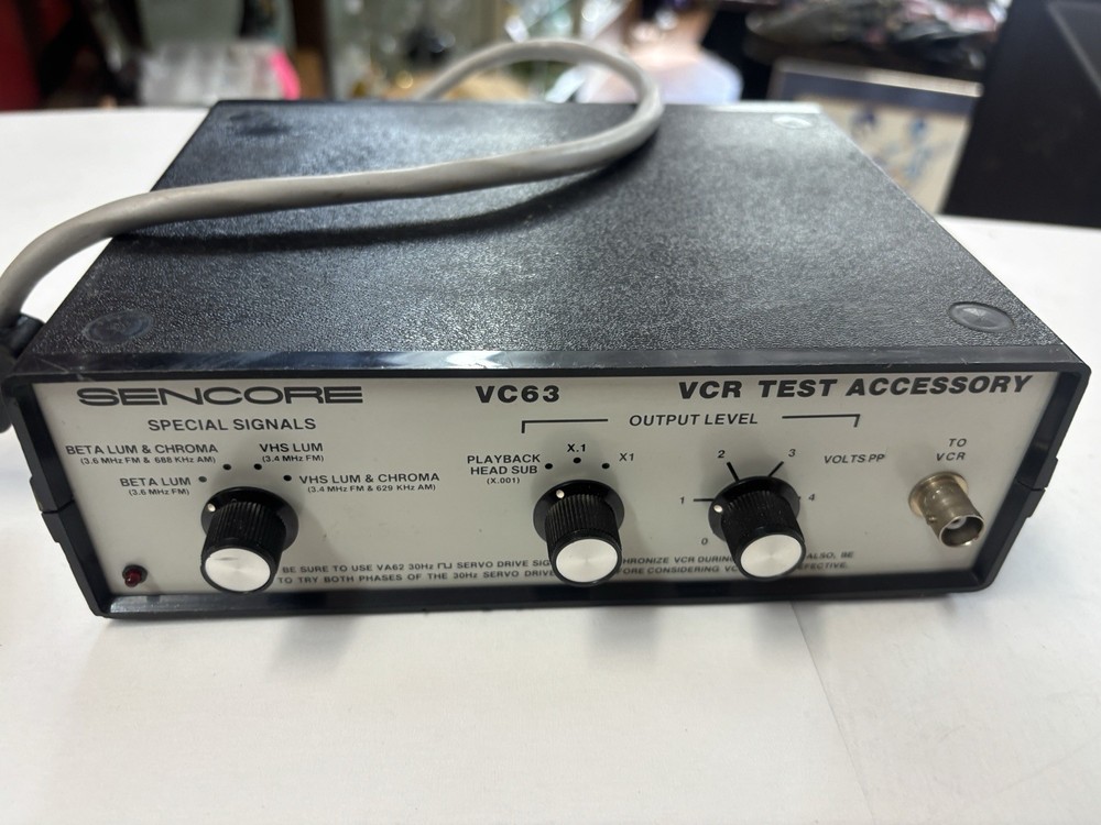 Sencore VC63 VCR Test Accessory Bench tester