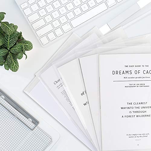 30pcs Plastic Envelopes, Clear Reusable Poly Envelope Waterproof File Folder