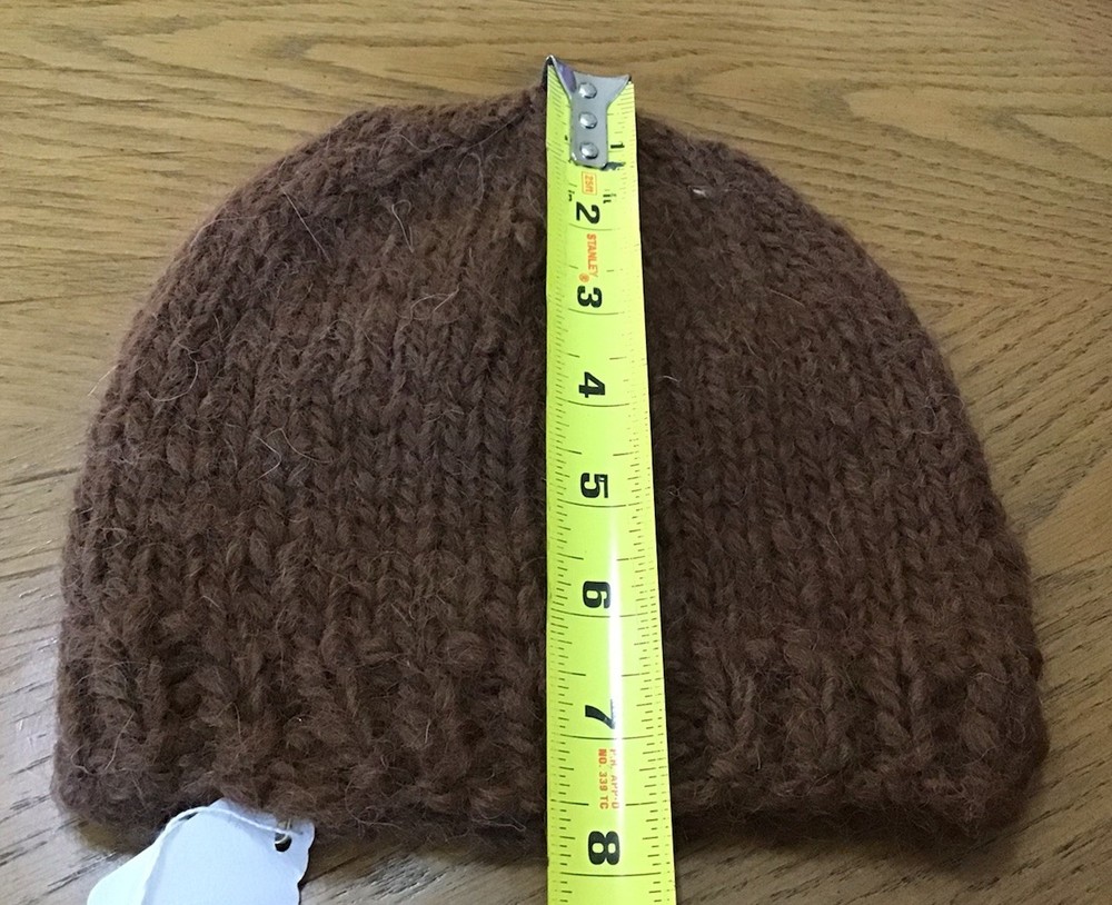 Brown Alpaca Crocheted Handmade Skull Cap