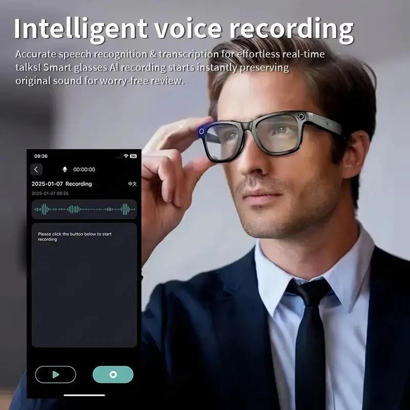 Sunglasses men with camera and bluetooth and Image and video translate
