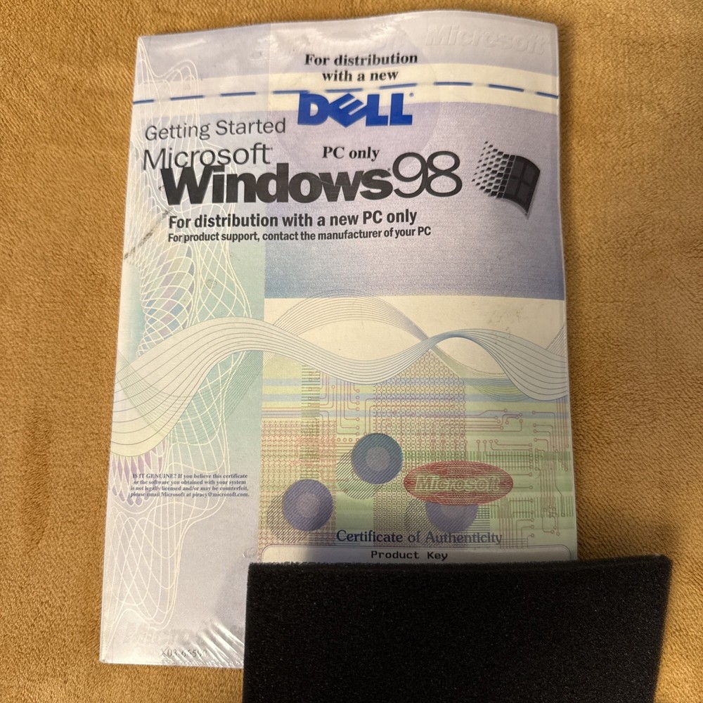 WINDOWS 98 OPERATING SYSTEM PC CDROM WITH PRODUCT KEY