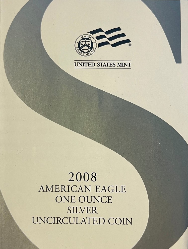 2008-W Burnished American Uncirculated Silver Eagle Mint Issued COA (NO Coin)