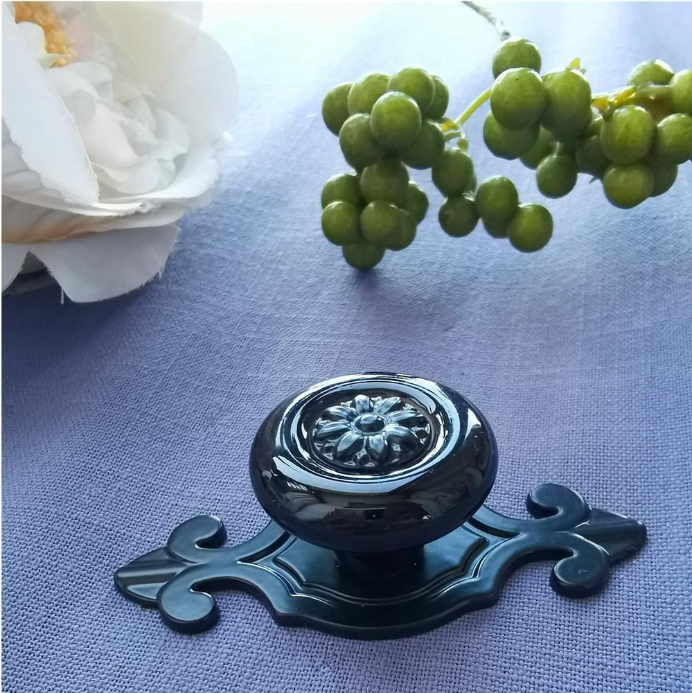 12Pcs Vintage Ceramic Cabinet Knobs Handles Pulls for Kitchen Cabinets Cupboa...