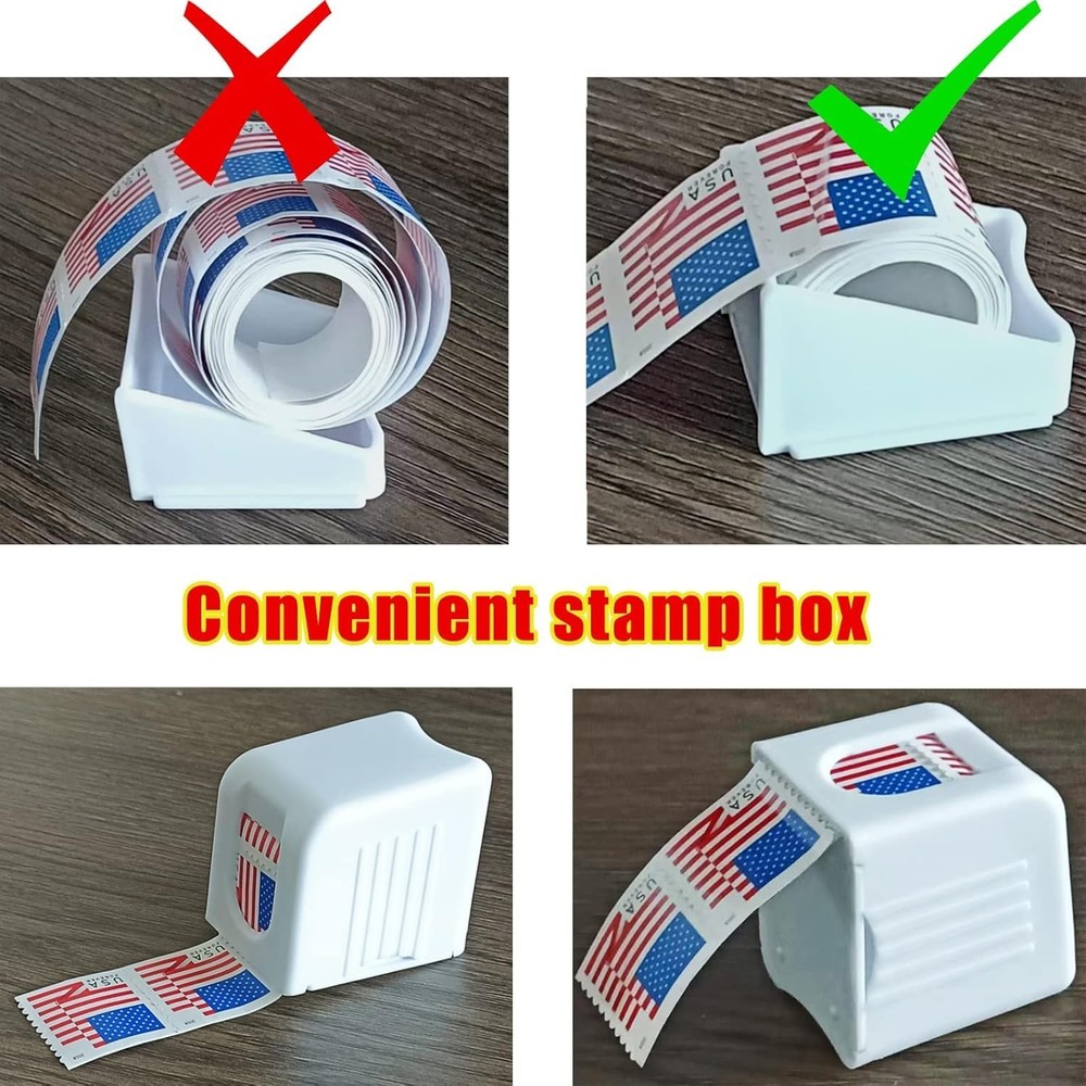 Roll Stamp Dispenser - Easy-Load, Compact Design for Efficient Mailing