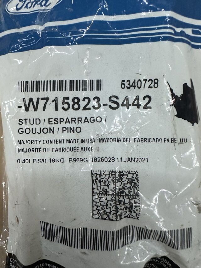Genuine Compressor Assembly Mount Stud W715823-S442
