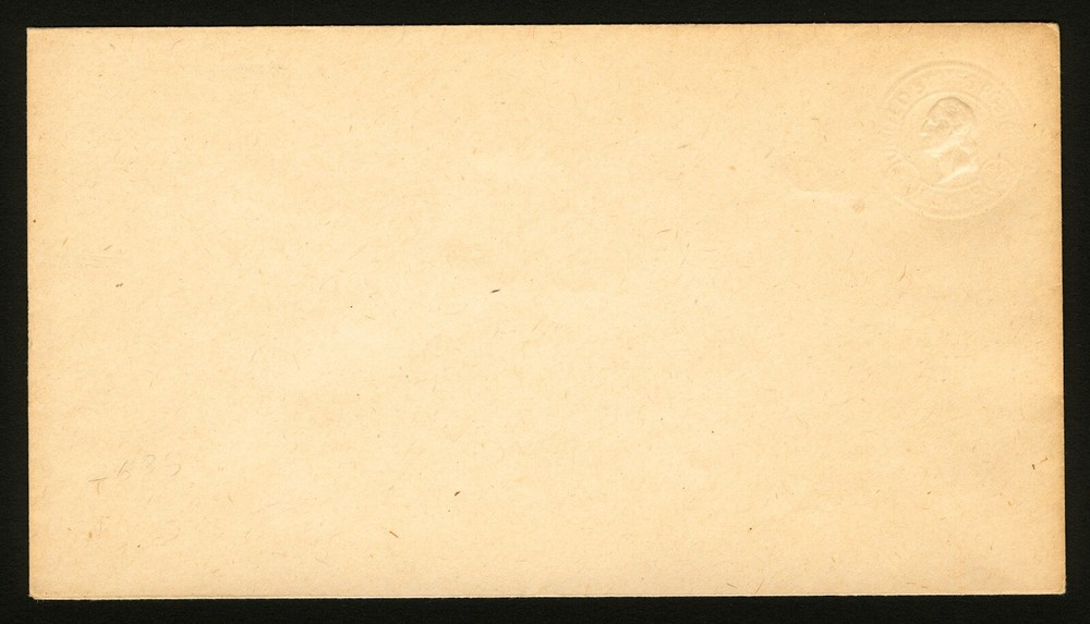 #481, 1-1/2c 1925 Embossed Envelope Albino EFO Missing Color (Brown) Error