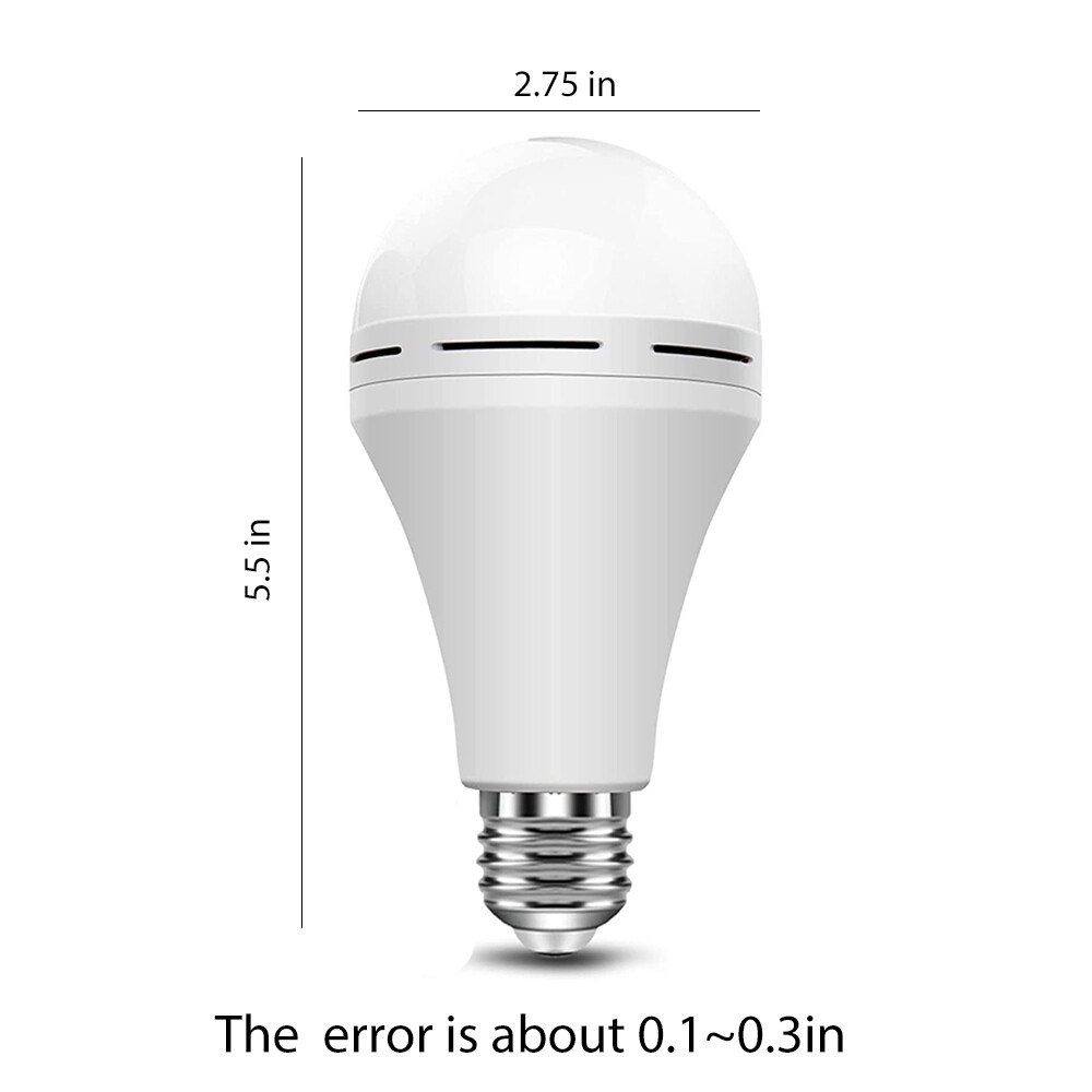 4 Pack Rechargeable LED Emergency Bulb 4-6 Hours for Power Failure F2