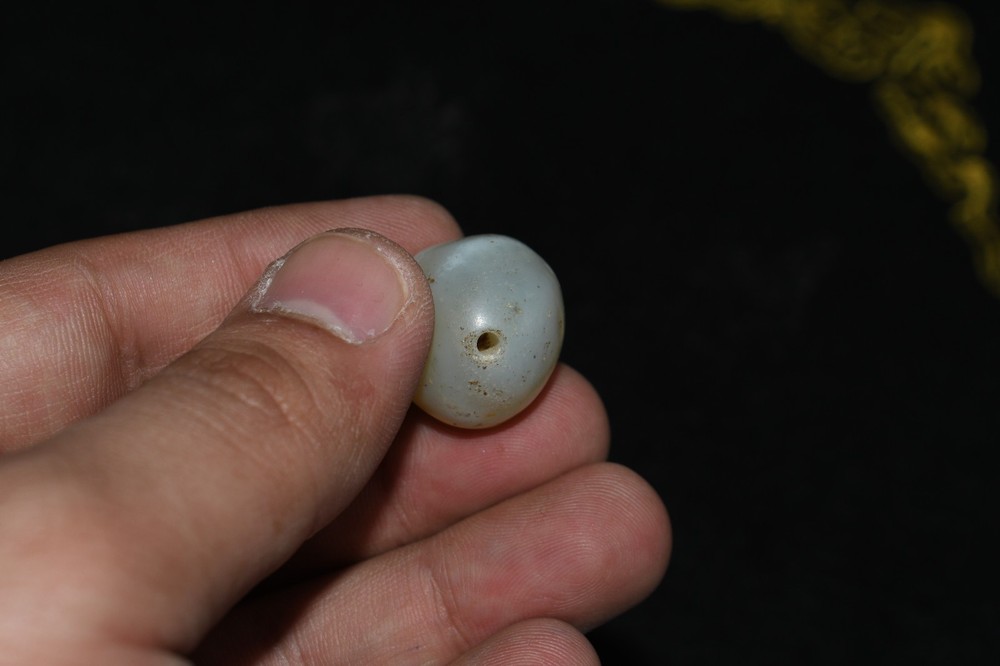 Large Ancient Round Banded Agate Stone Bead over 2000 Years Old