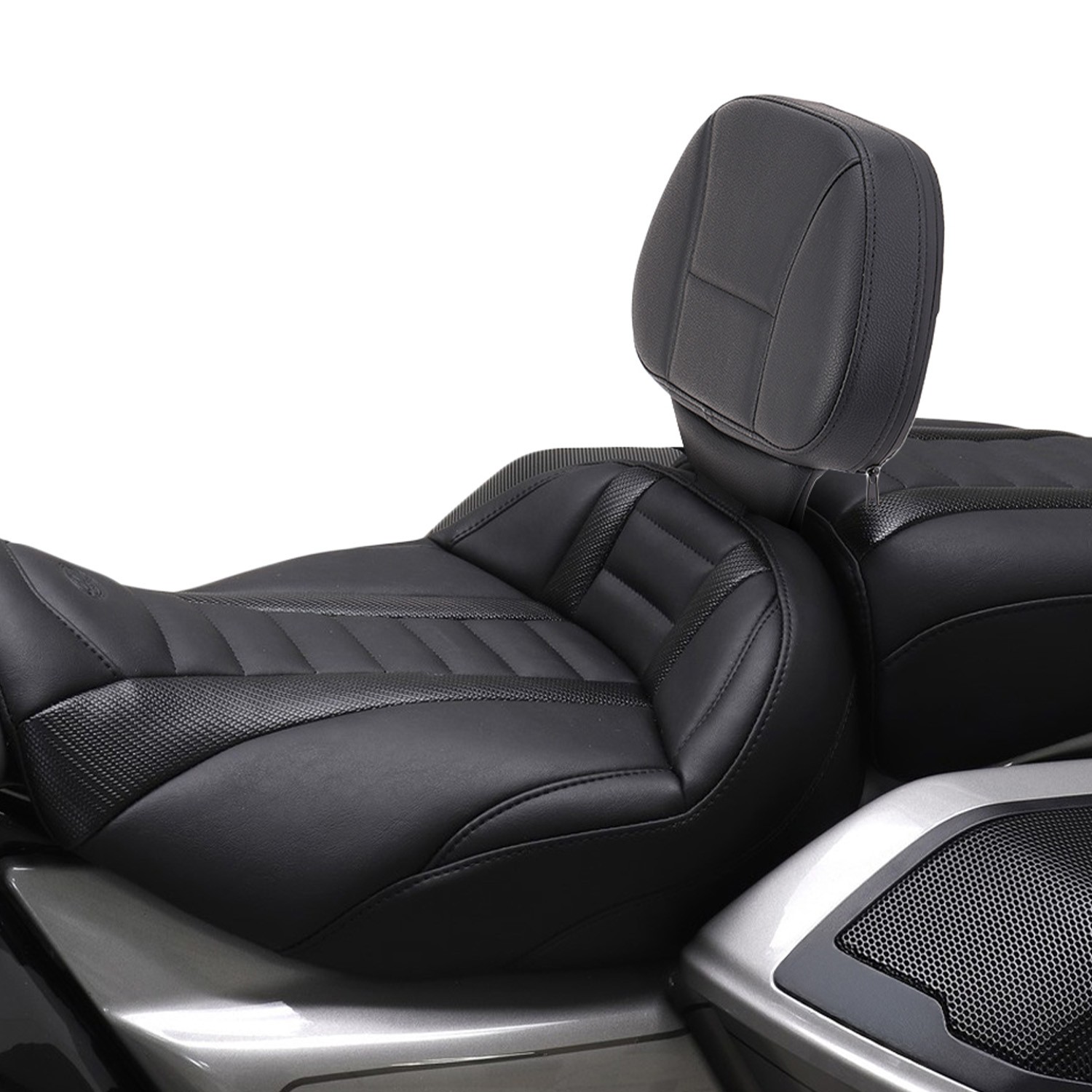 Plug-In Driver Rider Backrest Pad For Harley Touring Road Street Glide 2009-2026