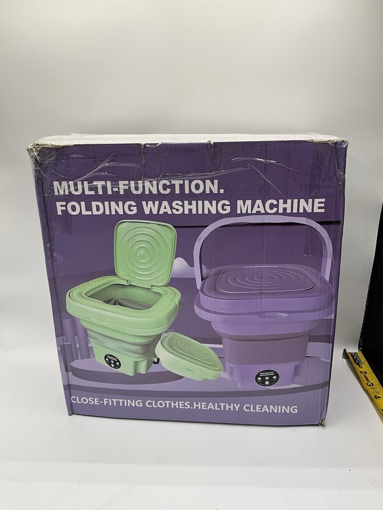 Portable Mini Multi-functional Foldable Washing Machine W Drainage Basket New Pu