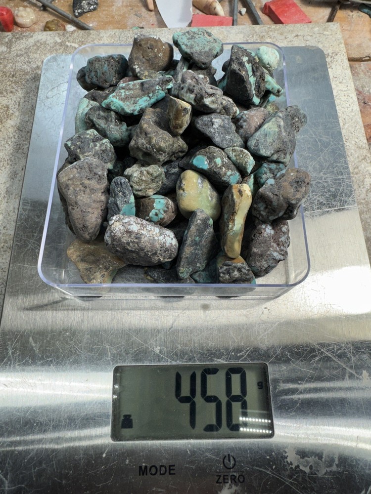 One Pound stabilized Turquoise small nuggets assorted mine free shipping