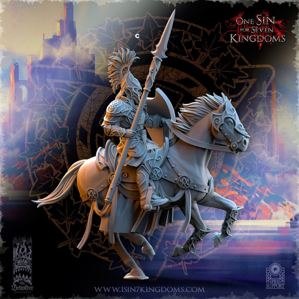 SilverMoor Elf Cavalry Spears | The Beholder Miniatures