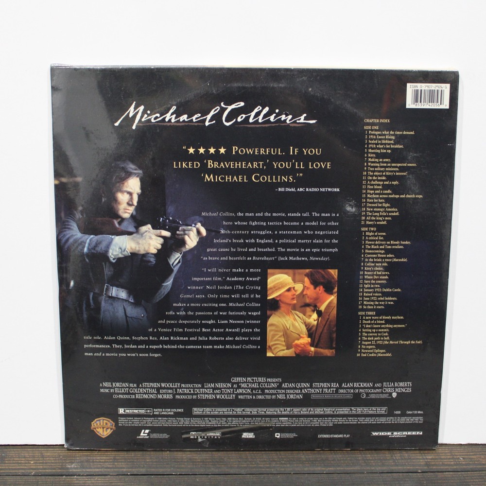 "Michael Collins" Widescreen Laserdisc LD - Liam Neeson & Julia Roberts SEALED