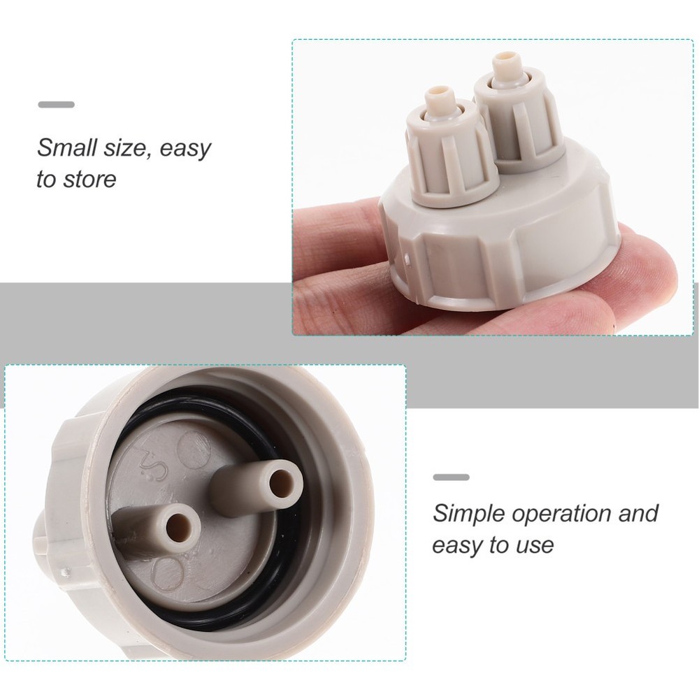 2 Pcs Bottle Cap Air Pump Fish Tank Accessories Diffuser Bottles with Caps