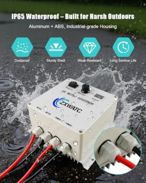 12V-24V 50A DC Motor Speed Controller with Forward-Brake-Reverse Switch, Over