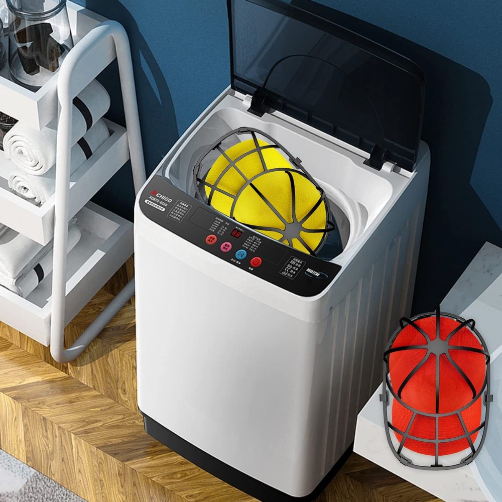 4 Pack Hat Washer Cleaner Cap Cage Protector Hat Shaper for Washing Machine