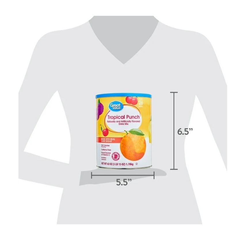 Great Value Tropical Punch Drink Mix, 63 oz