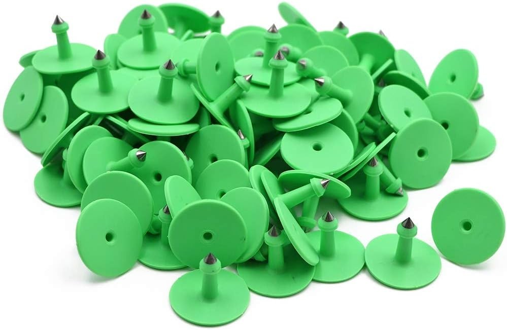 Efficient Livestock Tracking with 100 Green Ear Tags - Easy Installation