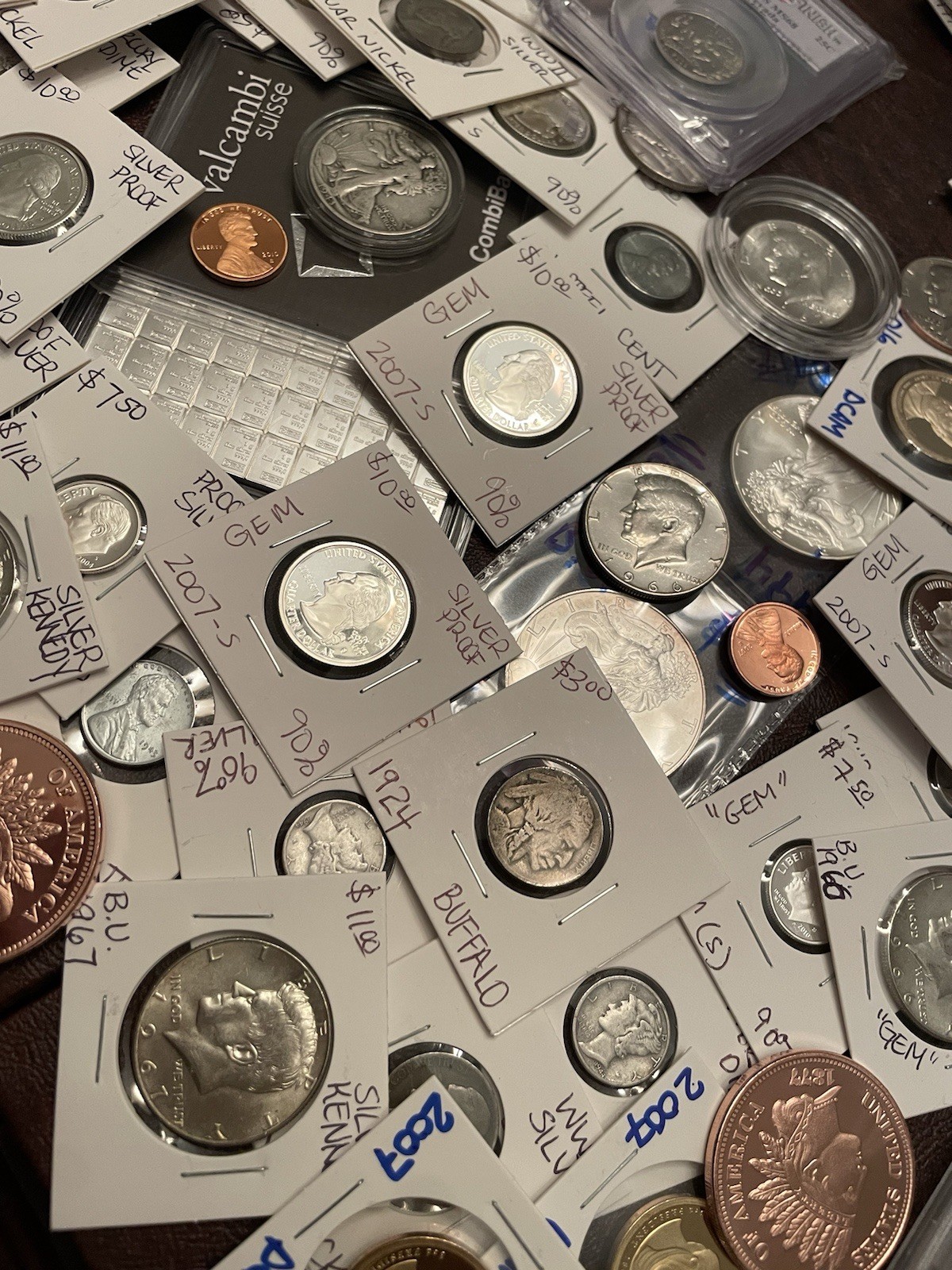 🔥ESTATE SALE Silver Coin & Currency Lot - Silver Gold & CU In Premium Cigar Box