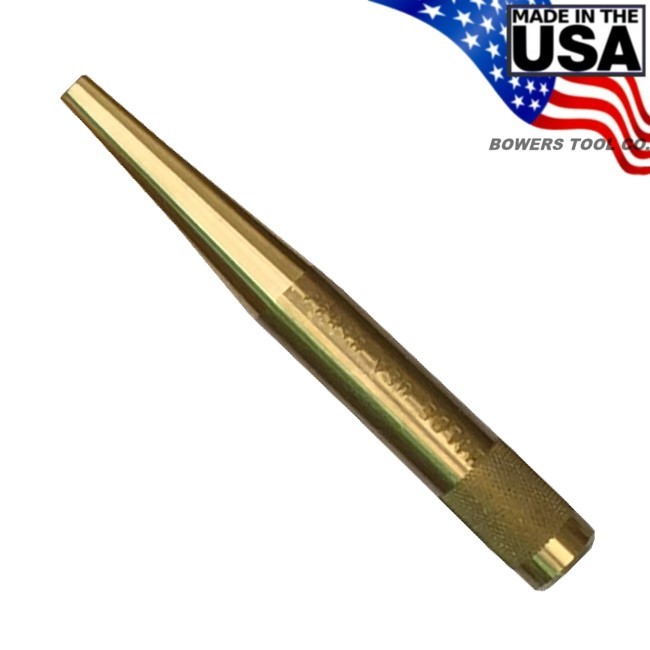Wilde Solid Brass Tapered Punch 1/4" x 4" Made in USA BS832