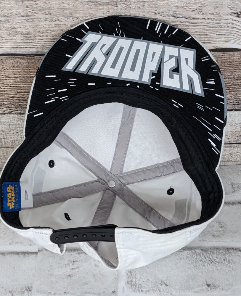 Star Wars Storm Trooper White Adjustable Snapback Cap Hat One Size