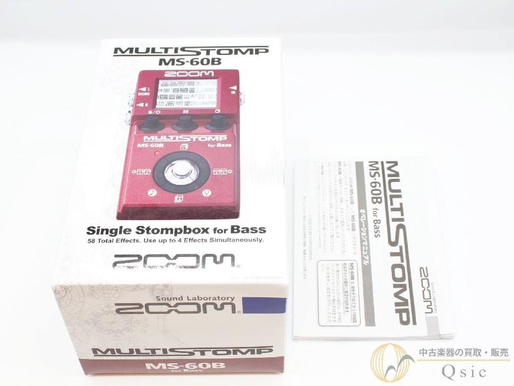 [Good product] ZOOM MS-60B Bass multi-effector Although it is small, it has 52