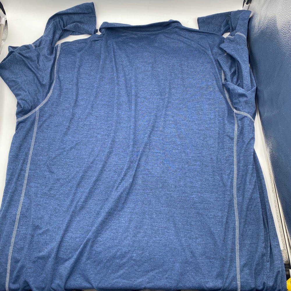 Callaway Opti-Dri Quarter Zip Pullover Mens 4XLT Blue Heather Performance Golf