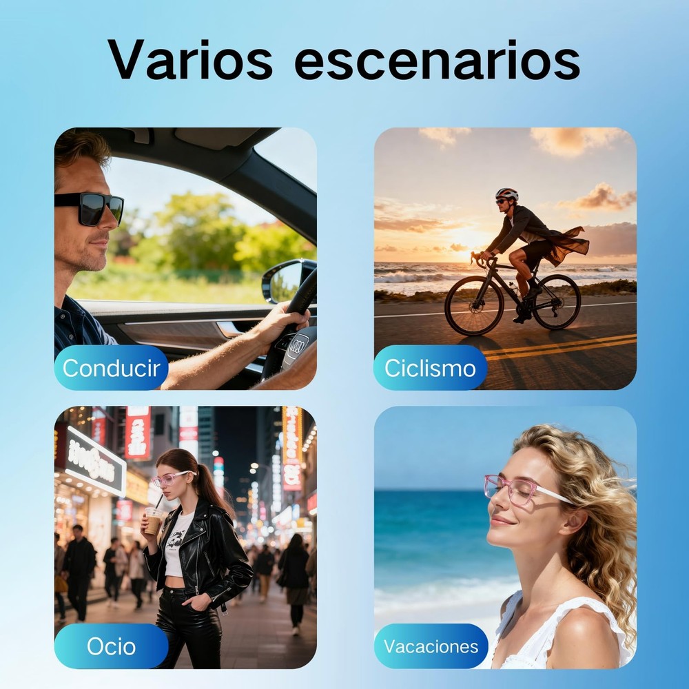 Smart Glasses with 144 Languages, Bluetooth 5. 4, Blue Light Filtering Lens
