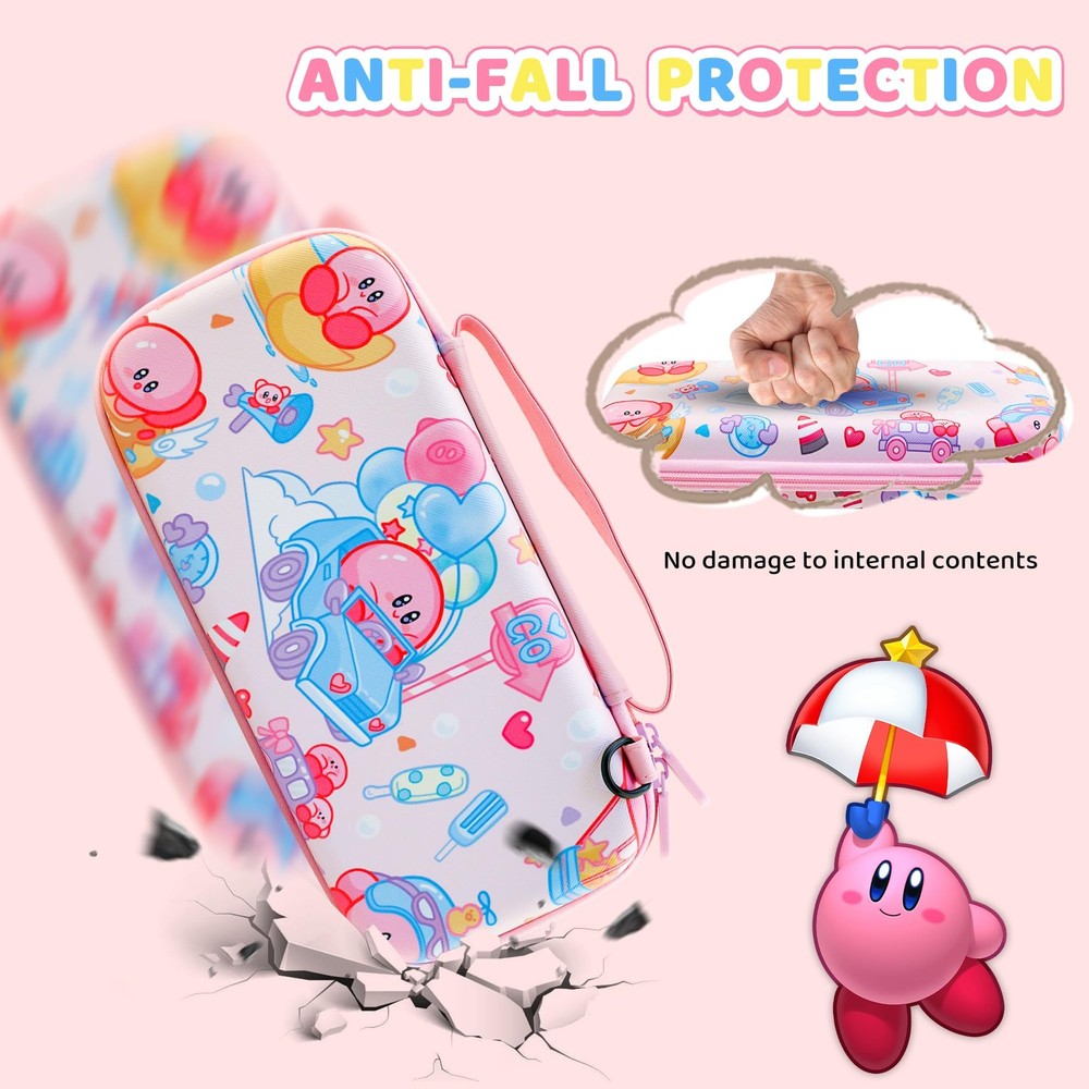 HYPERCASE Pink Anime Switch Carrying Case Kit with Cute Travel Bag