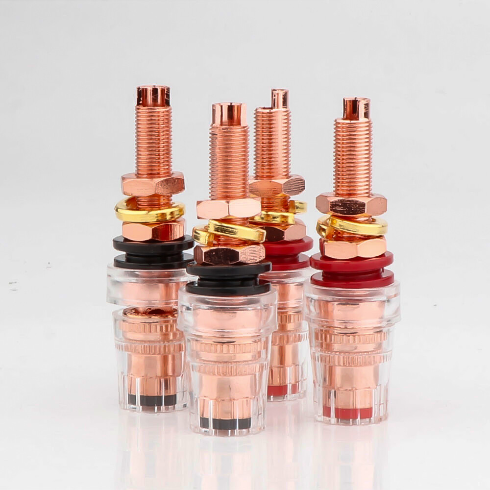 Pure Copper Amplifier Speaker Socket Banana Female Terminal Binding Post Socket