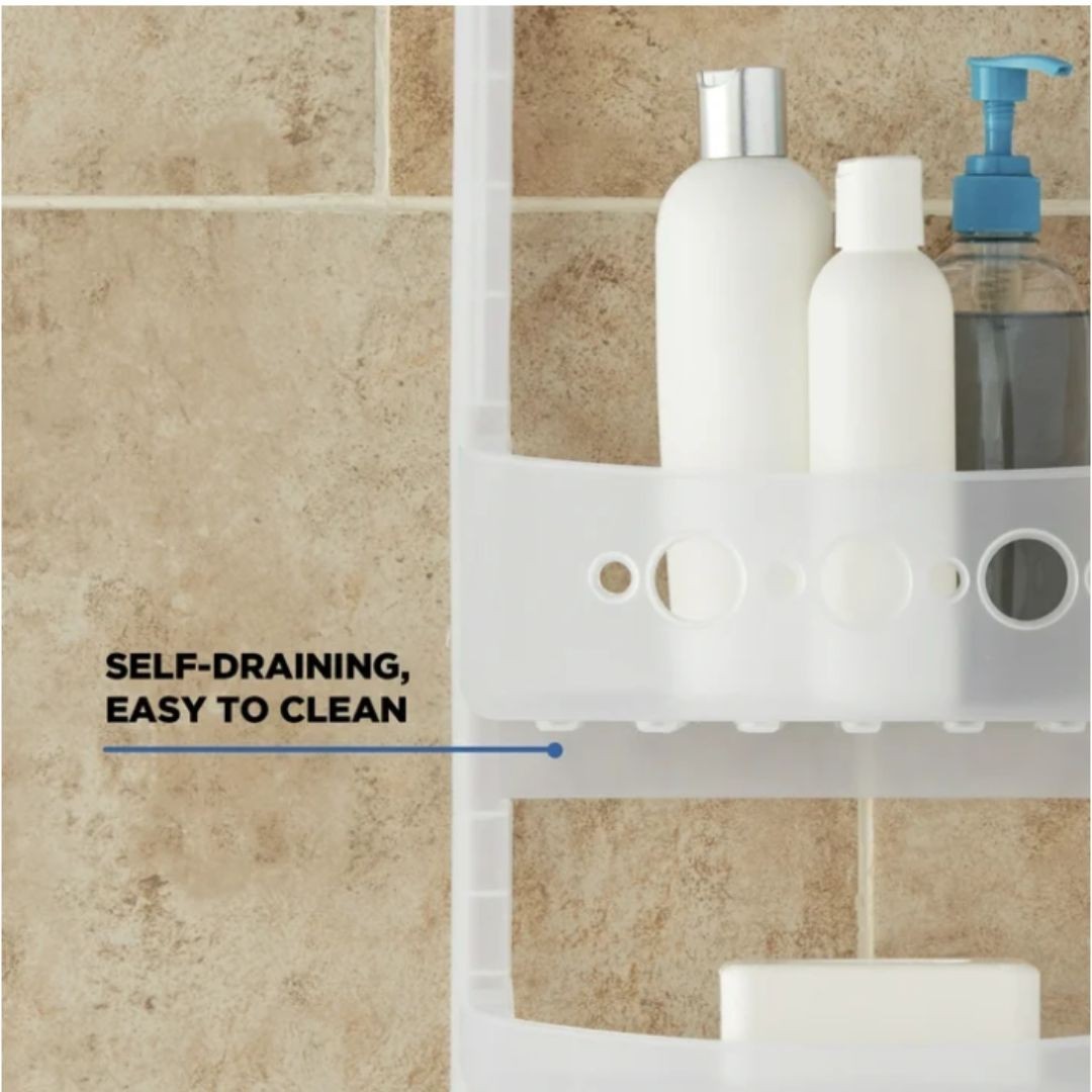 Mainstays Large Over the Shower Caddy with Shelves and Deep Basket, Heavy Duty