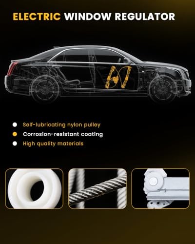 Power Window Regulator Without Motor Compatible with Mazda Front Passenger Side