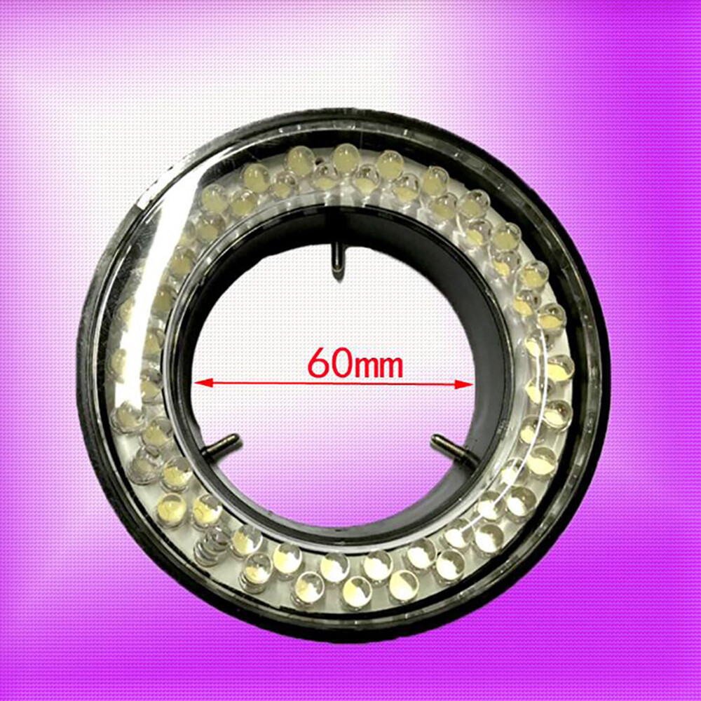 Ring Light illuminator 60-LED Adjustable For STEREO ZOOM Microscope Power Plug