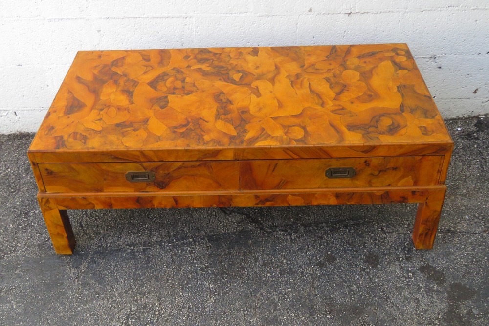 Italian Hollywood Regency Modern Patchwork Inlay Cocktail Coffee Table 5960