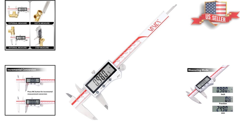 Professional Grade Digital Caliper 0-6 Inch - Incremental Mode & LCD Screen
