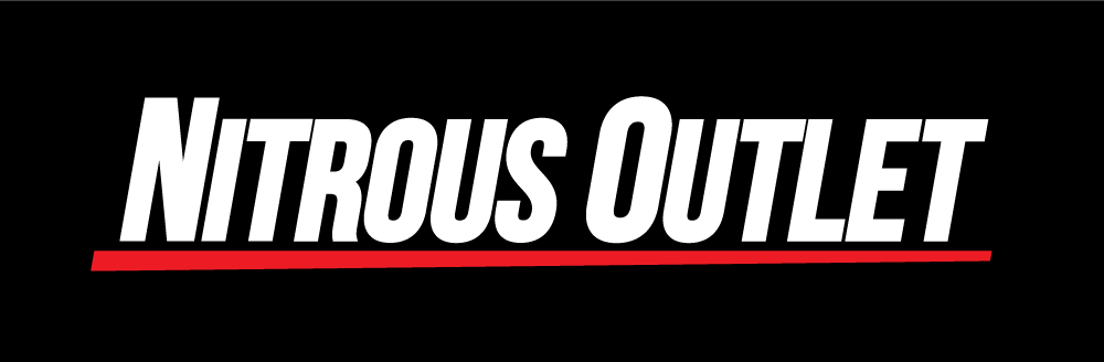 Nitrous Outlet Cowl Underline Logo Sticker (White)