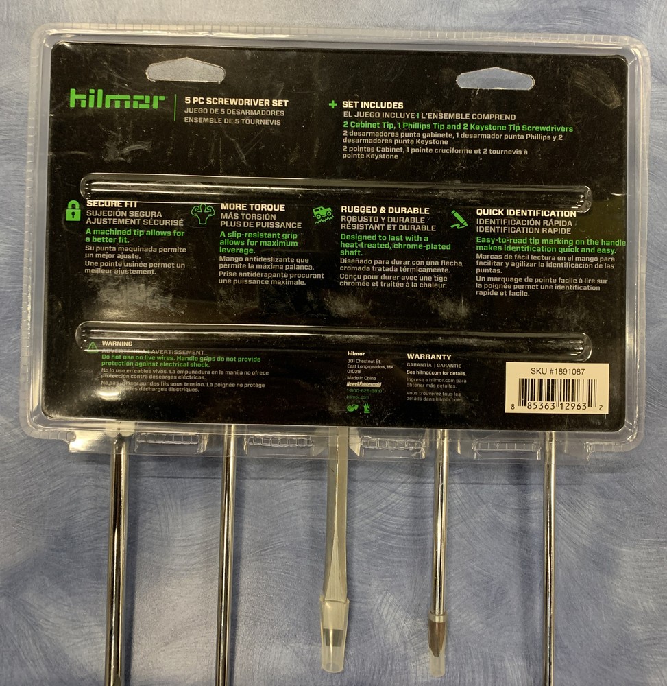 HILMOR 5PC SCREWDRIVER SET 1891087