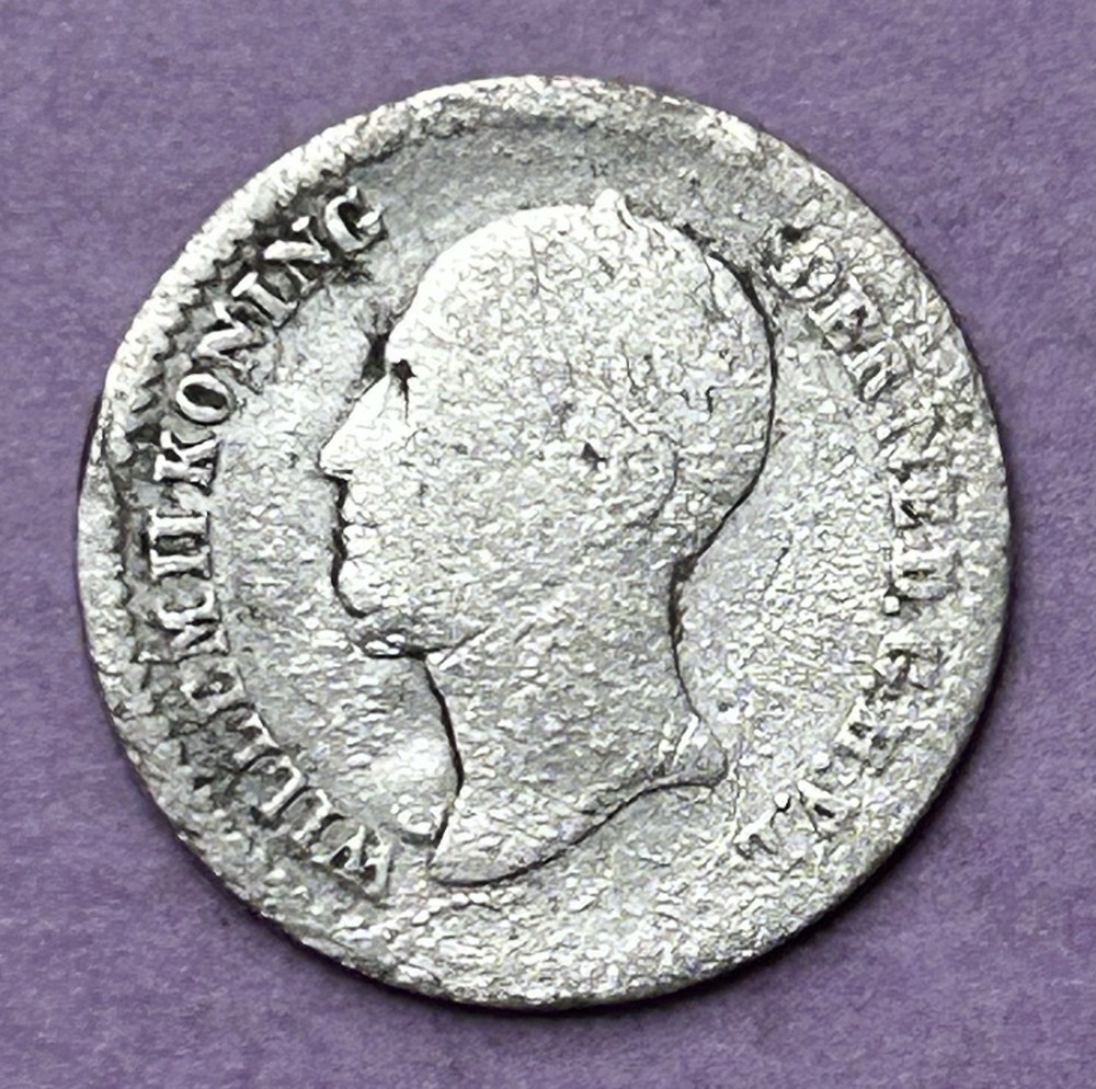 1849 Netherlands 10 Cents Silver Coin