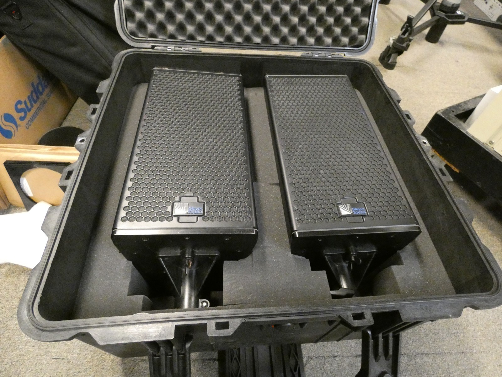 Meyer Sound UP Junior Powered Loudspeaker QTY 2 w/Power Cords, Pelican 1640 Case