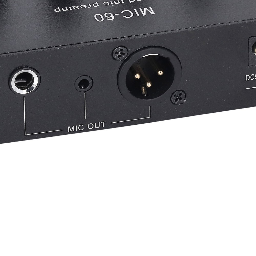 Microphone Preamp 3.5mm 6.5mm XLR Interface 60db Gain 48V Power New