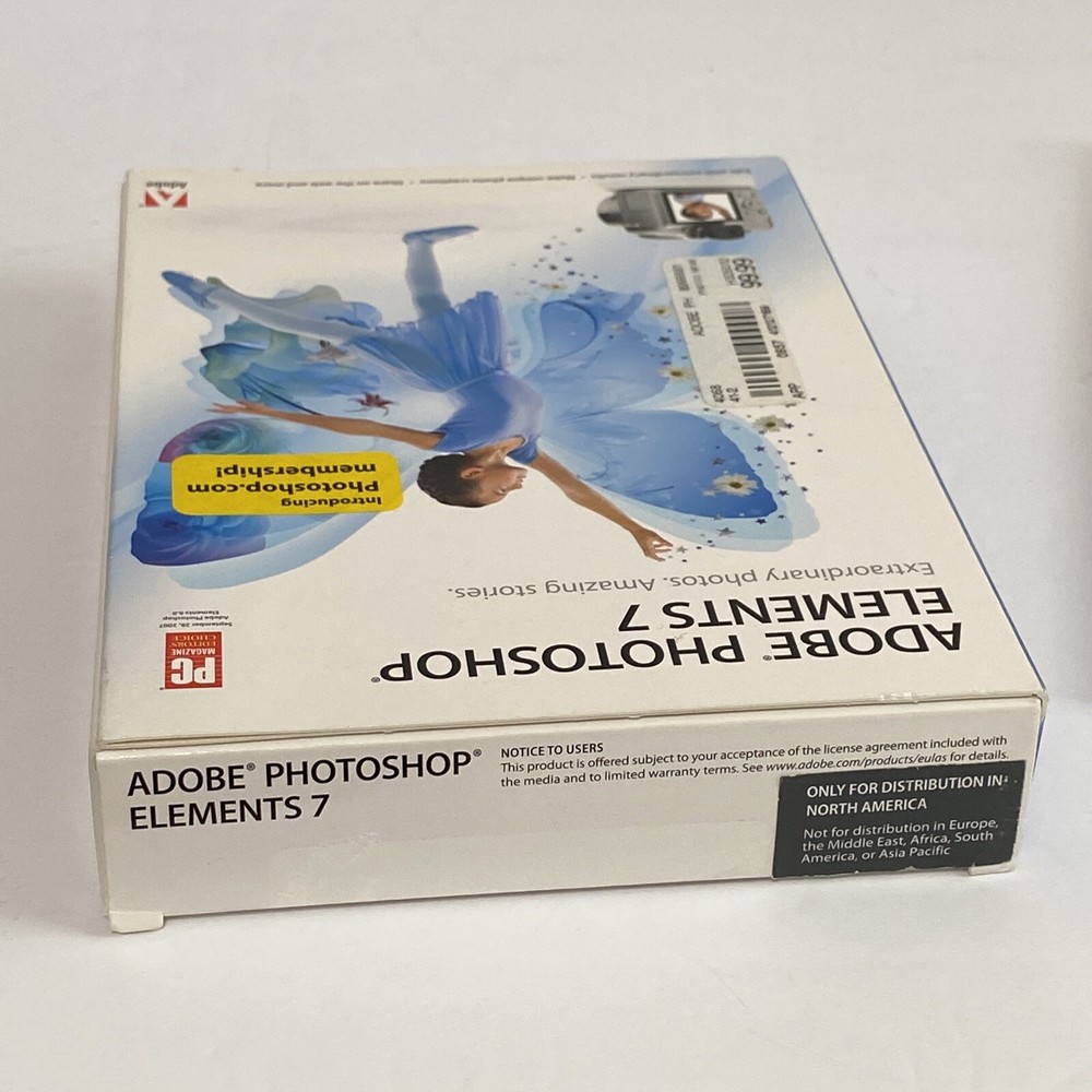 Adobe Photoshop Elements 7 Software Edit Enhance Create Share For PC With BOOK!