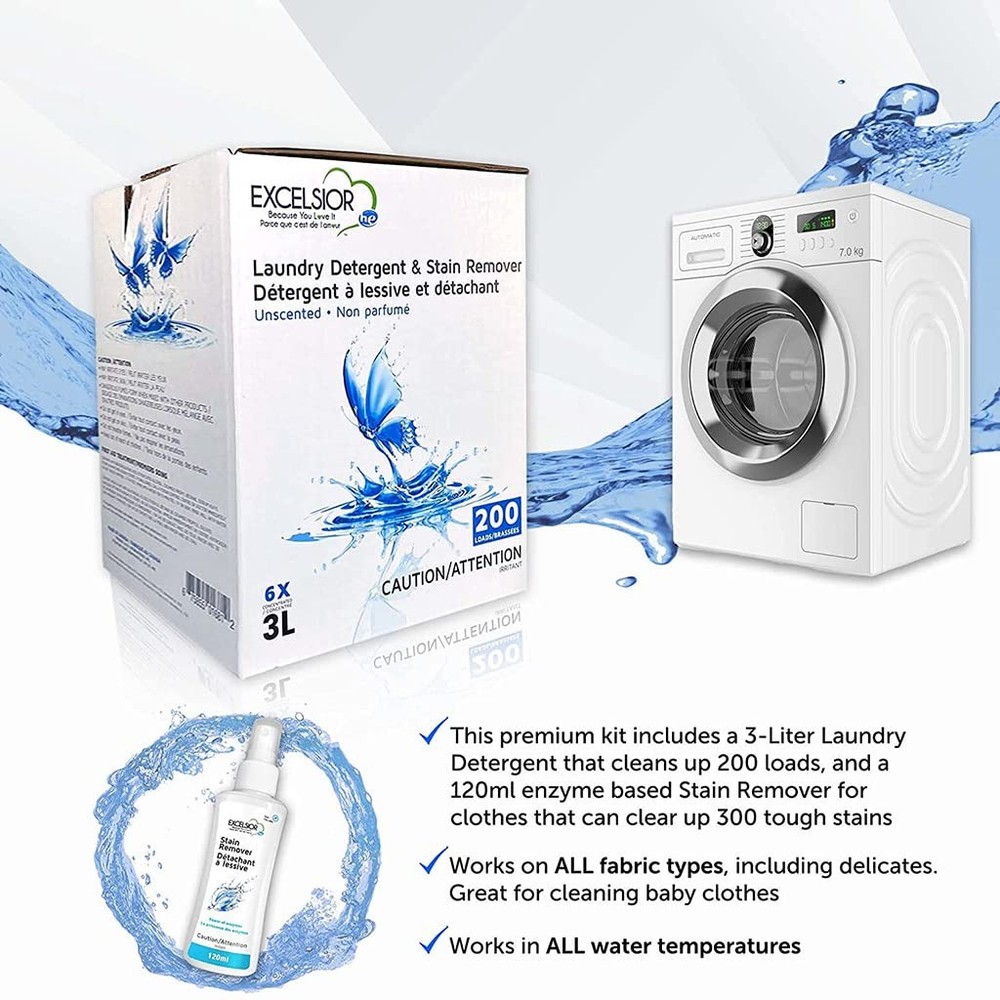Excelsior-Laundry Detergent with Eco Bottle-Concentrated