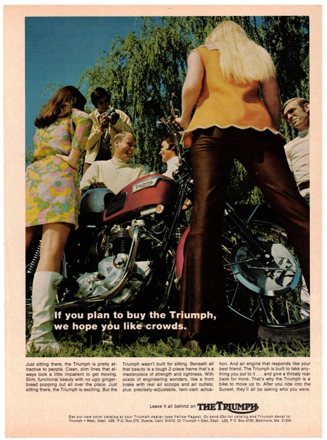 1969 Triumph Motorcycles Vintage Magazine Ad  Triumph Motorcycle