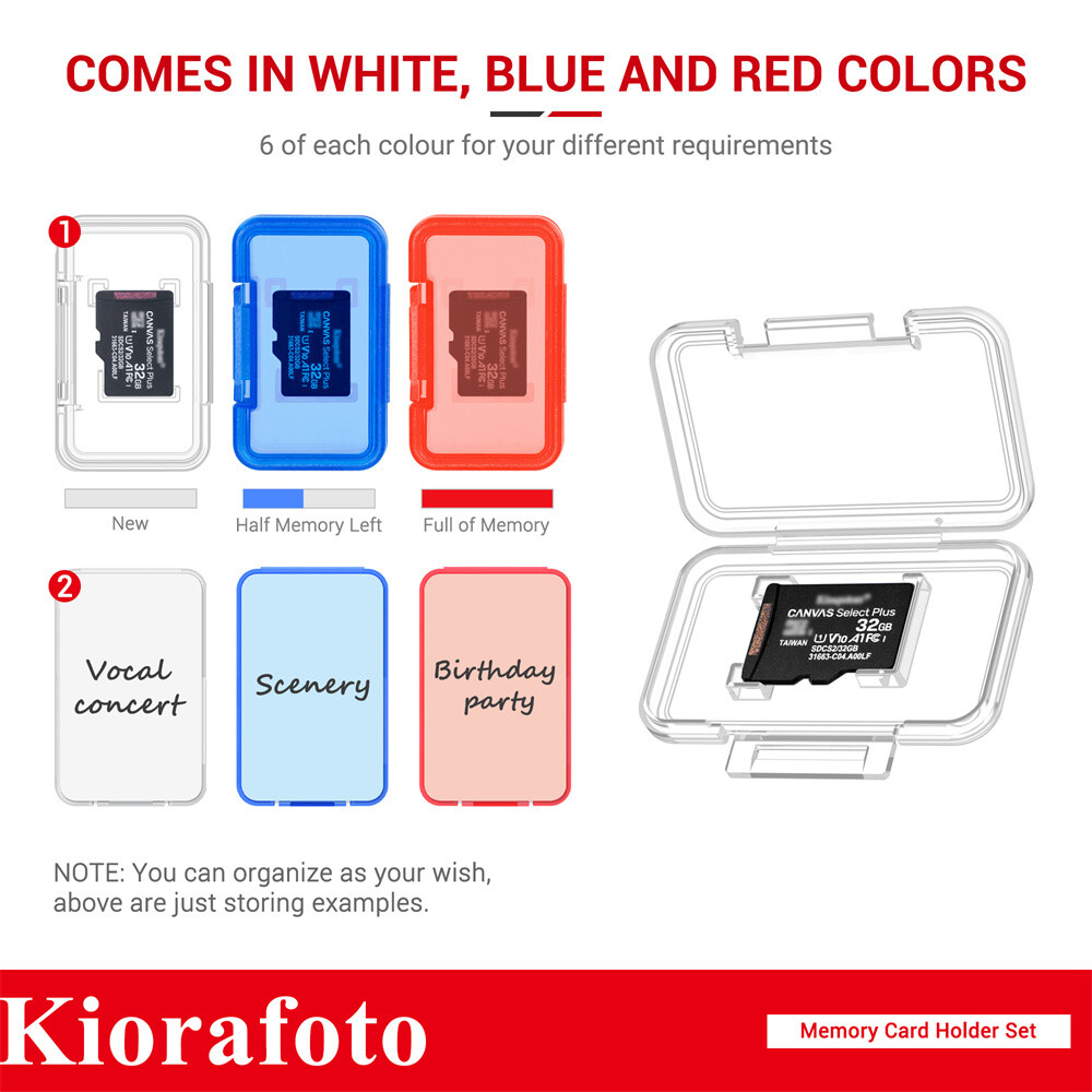 18PCS Clear Plastic Micro SD Card Case Holder Memory Card MicroSD TF Storage Box