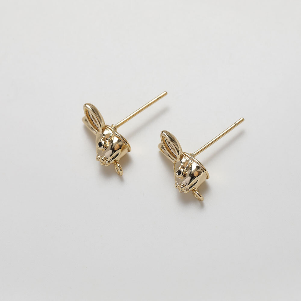 6pcs Rabbit Head Earring,Rabbit Stud Earring,Bunny Stud,Rabbit Earring Posts