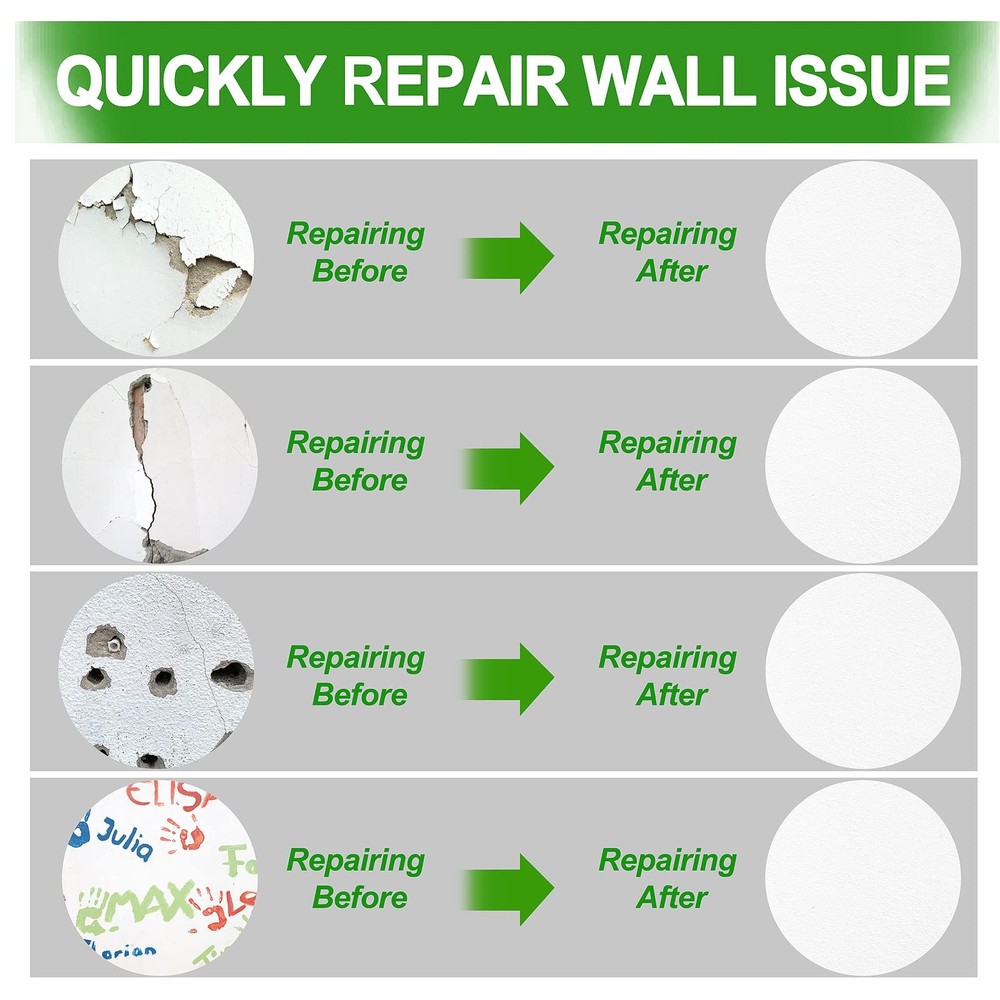 FIXBUILD Drywall Repair Kit, 2 Spackle Wall 2 pack spackling with wall patch