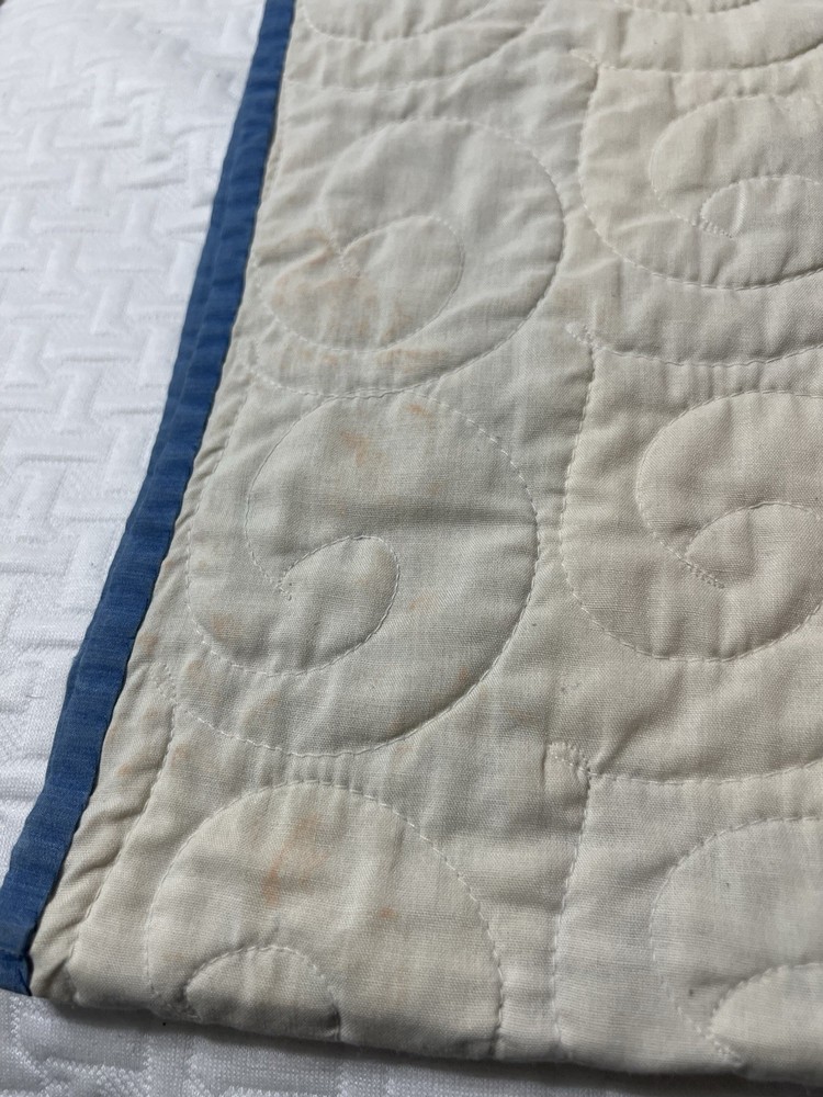 Full Size Patchwork Quilt Blue And White Star Design