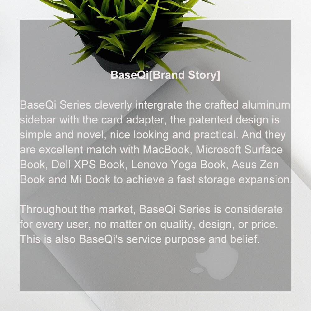 BaseQi For Minisforum V3 Aluminum Micro SD Adapter Memory Card Reader