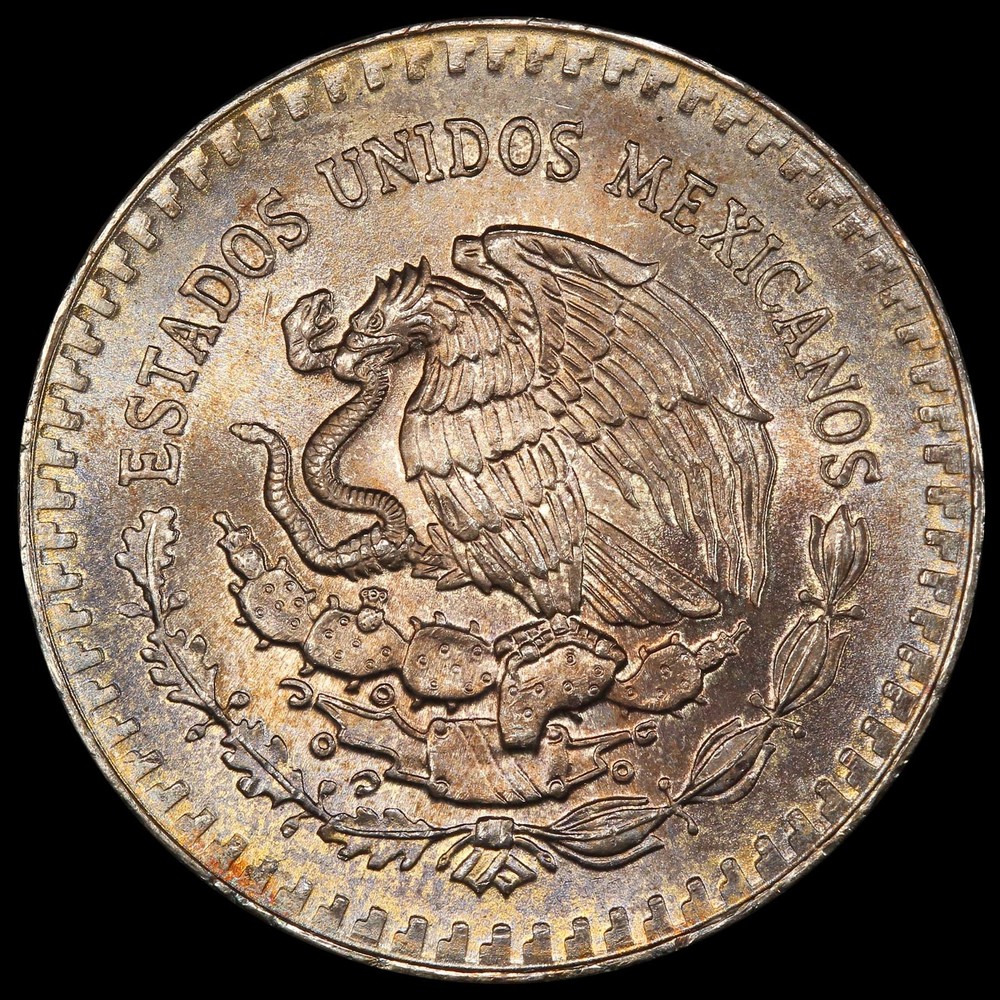 PCGS MS66 1984 Mo Mexico Silver 1 Onza - toned both sides!!!