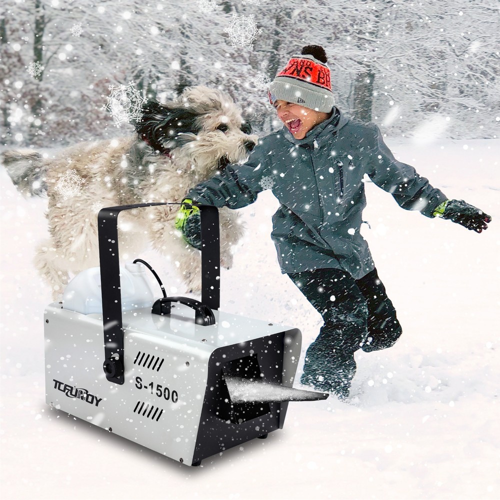 2Pcs 1500W Snow Machine Snowflake Maker Machine Stage DJ Flake Effect w/Remote